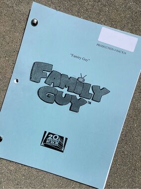 Family Guy 2010 Production Used Table Draft Script Famiry Guy TIEGS FOR TWO!